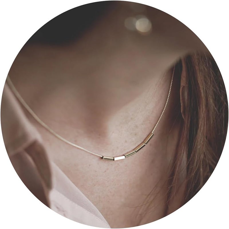 Ieftop Valentines Birthday Gifts for Women Teen Girls - Dainty 14K Gold/Silver Plated Cute Heart Handmade Disc Circle Bee Choker Adjustable Necklace for Women Teenage Girl Trendy Jewelry - Image 1